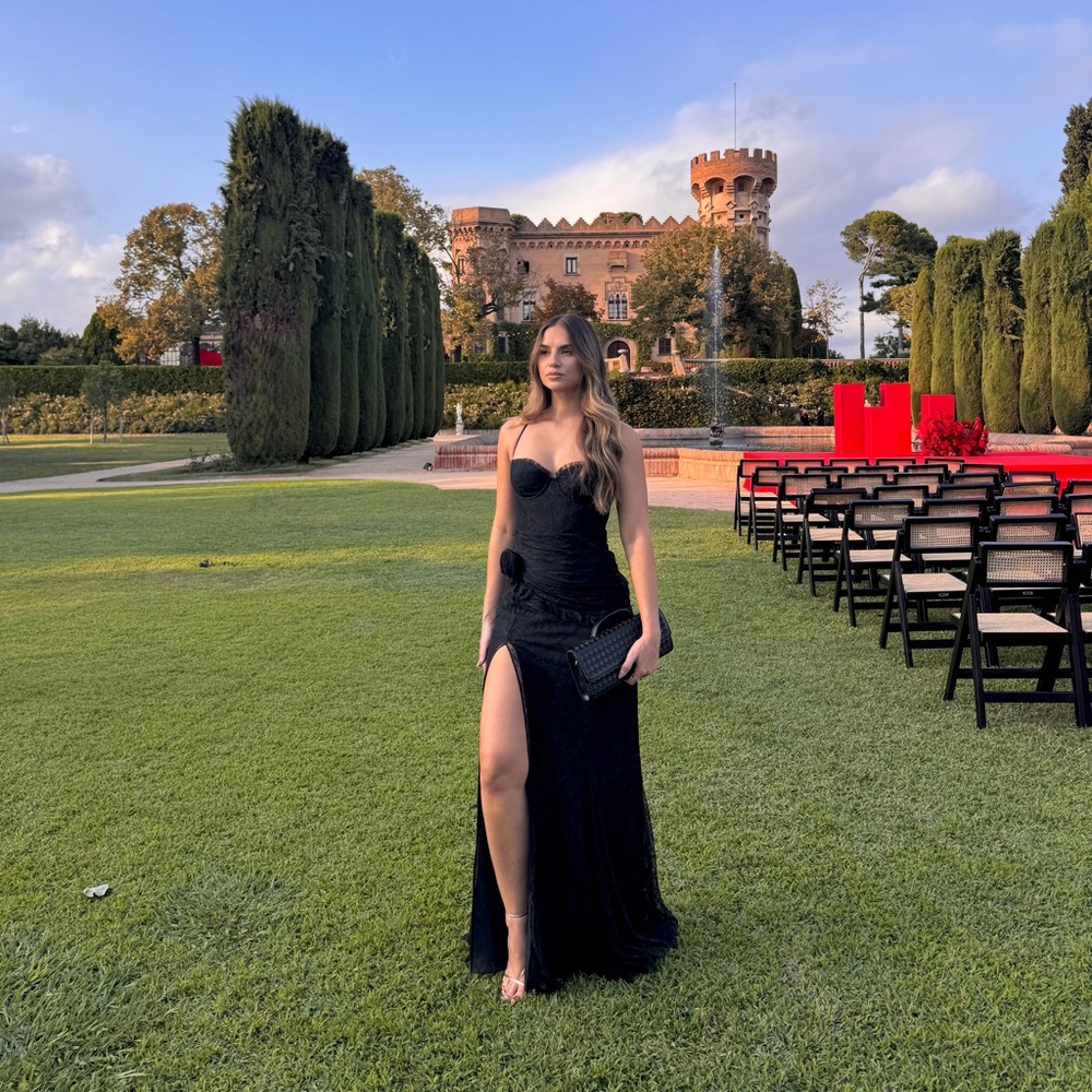 Majorelle Selma Gown Elegant Black Strapless Gown
